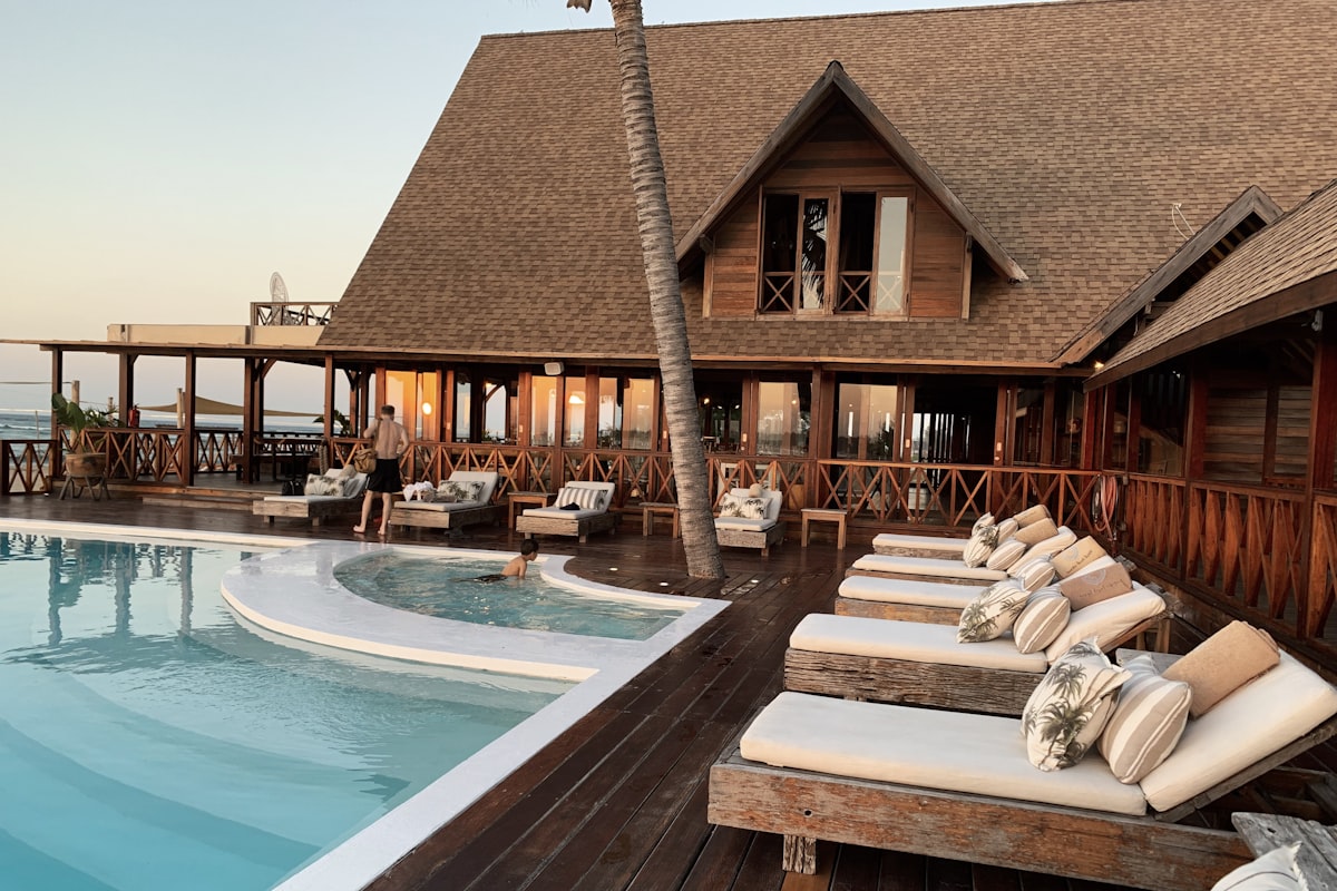 Luxury hotel resort exterior